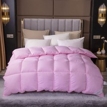 5성급 호텔 거위털 95% 화이트 구스다운 이불 선물, 따뜻한 핑크