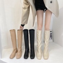 여성 다리길어보이는 지퍼 6cm 롱부츠 여성신발