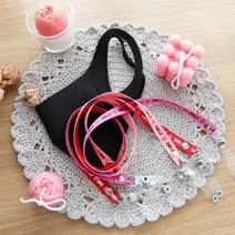 [KT알파쇼핑]스마일 프린트 마스크 스트랩(6colors), 6 블랙_W78D92B