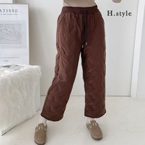 에이치스타일 PT 누빔일자바지 겨울 밴딩팬츠