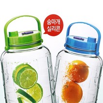 레즐리샵 숨쉬는담금주통 수제청 용기 유리 매실 발효 효소 통 병 담금병 3L-8L, 3L(색상랜덤)
