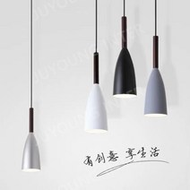 침실 카페 인테리어 샹들리에 싱글 헤드 펜던트 조명/긴 라인 개성이 강한 펜던트 조명, 유형 A 회색 - 12와트 전구 포함