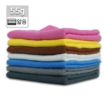 기존형 55미용(소/ 32x74cm 55g) 다용도 순면 업소용 수건 타올 미용실 헤어샵 사우나 헬스 휘트니스 땀수건 청소, 노랑