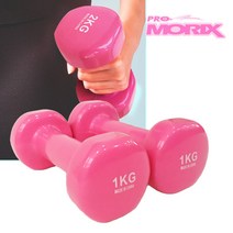 프로모릭스 다이어트 핑크 PVC 미용아령 2개 1세트(1kg~4kg), 1kg