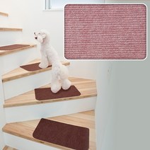 펫아미고 타일식 흡착 계단용 애견매트 1매 (비발수) 슬개골 탈구 예방, 04_계단용 로즈(비발수)