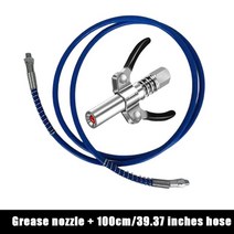 그리스건 소프트 호스가 있는 커플러 헤비듀티 퀵 릴리스 커플러 npti8 10000psi 윤활유 충전 장비 니플 구리스 건, 그리스 건 1m 호스