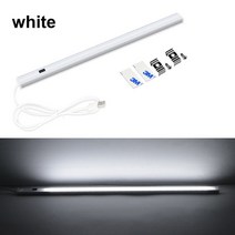 북스캔 20 30 40 50cm PIR 운동 측정기 손 검사 LED 밤 빛 5V USB 막대기 램프 침실 책상 독서 가정 부엌 옷장 장식, [02] White, [04] 50cm
