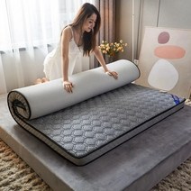 자취 매트리스 접이식 원룸 싱글 침대 메트리스 바닥 토퍼 Uvr 라텍스 고밀도 느린 리바운드 니트 코튼 편안하고 부드러운 더블 다다미