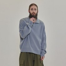 카고브로스 CB SEMI OVERFIT COLLAR KNIT GRAY