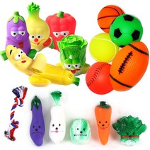 도기프랜드 강아지장난감(야채 공 삑삑이 실타래) 랜덤, 1개, 야채장난감
