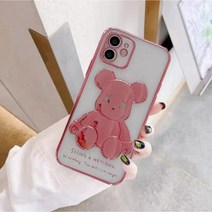 베어브릭 곰돌이 풀커버 아이폰 투명젤리 범퍼 케이스