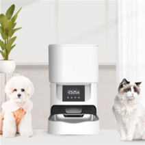 디클 펫트리 강아지 고양이 스마트 자동급식기 AT-310, 자동급식기 AT-310 신형 불투명(화이트), 스테인리스밥그릇1개 기본제공