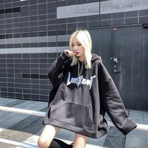 후드티 가을 고딕 하라주쿠 스타일 커플 귀여운 토끼 귀 풀오버 유행 느슨한 슬림 롱