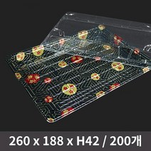 일회용 식품포장 초밥용기 WL-11 벚꽃 세트 1박스(200개), 1개, 200개
