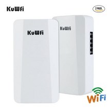 KuWFi 와이파이 공유기 300Mbps 무선 브리지 실외 P2P 1KM 무선공유 IP 카메라용 24V POE 어댑터가 포함된 무선기 둠 어댑터, CHINA_two
