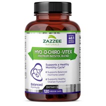 Zazzee Myo D-Chiro Vitex 재지 마이오 이노시톨 디 카이로 바이텍스 120정, 1개, 기본