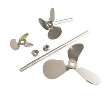 실험실 스테인레스 스틸 직경 40mm 120mm 3 개 블레이드 프로펠러 너트가 있는 분산 막대 교반 1, [01] OD 40mm Blade