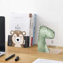 투명 아크릴 동물 북앤드 2P, 02.우주 강아지 브라운, 01.우주 강아지 핑크