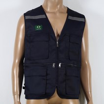 ITR-v12a T/C조끼 남색 단체조끼 주머니많은조끼, 3XL