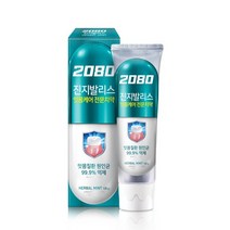 애경 2080 진지발리스k 허벌민트 120g 치약, 2개