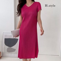 에이치스타일 OP 트리코트V넥옆트임원피스 여름 OPS