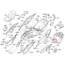 AK550 센터커버B(뒤) 83751-LGC6-E00, 단품