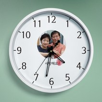 주문제작 굿즈 유치원 졸업선물 동그라미 포토 이니셜 30CM 아크릴 저소음벽시계, 심플타입, E폰트, 상호명