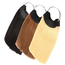 100%인모 염색 테스트 헤어피스 헤어 컬러링 연습용 시험용 모다발 모발차트 1피스, 15레벨(1pcs)
