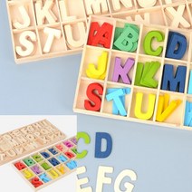 원목 영문 이니셜 5P SET 나무글씨 원목이니셜 알파벳우드, 컬러