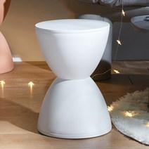 플라스틱 라운드 의자 인테리어 공방 간단 스톨 화분 스텐드 받침대, 하얀색