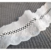 혜인천 아사면레이스 포도사다리 color 3종, 백아이보리 1마