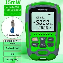 AUA-MC50 1/10/15/30/50MW 4 in 1 광 파워 미터 시각 장애 탐지기 네트워크 케이블 테스트 광섬유 테스터 V, [06] 15MW with FC-LC