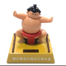 VENSECO 태양열 자동차 버블 헤드 장난감 jspanese 스모 선수 자동차 장식 스윙 귀여운 자동차 장식 액세서리, 빨간색