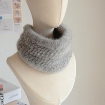 [겨울시즌] 직수입 천연 밍크 심플 신축성 털 목도리 겨울 머플러 많이 찾는 상품, 그레이