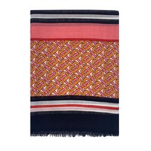 버버리 (쇼핑백 증정)[BURBERRY]버버리 라지 스트라이프 스카프 80380301 MU TB MONO STRP GZ CAMELIA PINK