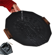 lyj 알루미늄제캠핑그리들팬1개 화상 방지 손잡이 포함 34cm 그리들팬 조선그리들, 30cm