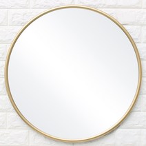 케이엠데코 심플원형 벽거울, 골드