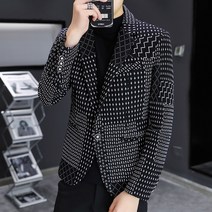 남자 블레이져 자켓 가을과 겨울 망 럭셔리 패션 개성 원 버튼 정장 맞는 레저 컴포트 청소년 블 코트 3
