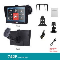 XGODY 자동차 트럭 GPS 네비게이션자동 내비게이션Sat Nav블루투스 256M 8GB742 터치 스크린무료 업데이트 지도 20227 인치, 01 742F