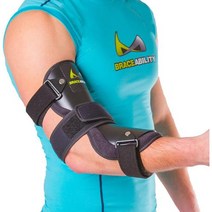 BraceAbility Cubital Tunnel Syndrome 팔꿈치 보조기 척골 신경 포획으로 인한 통증 치료를 위한 부목 과도하게 확장된 예방 및 수술 후 팔 고정 장치, 소형(1팩)