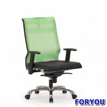 Foryou2960 관리자용 회전의자 도나우 중 올메쉬 발 의자 사무 공부, 화이트 블랙