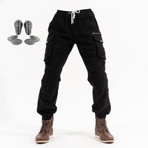 Lacaca 바이크바지 조거팬츠 라이딩진 오토바이 청바지 라이더 CE보호대 삽입 보온과 방한 겨울 바지입니다, 블랙