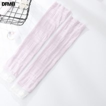 DFMEI 샤빙수 선블라우스 진주 아이스 리본 드라이빙 슬리브입니다, DFMEI 연보라 화이트 레이스 테두리예요.