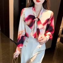 여성 리본 셔츠 블라우스 하늘비즈 C31 S228M125