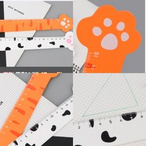 파샵 15CM 자 오렌지 플라스틱자 스틸자, 화이트