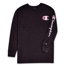 Champion 남성용 클래식 긴팔 티셔츠 차콜 헤더 4XL 톨