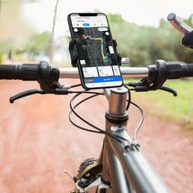 절대 안빠지는 자전거 핸드폰 거치대 자전거용 휴대폰 스마트폰 튼튼한 마운트 전기 로드 용, 레드