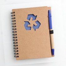 아트빌 리사이클 볼펜 수첩(12.5x15.5cm) (블루) 수첩_다이어리, 1개