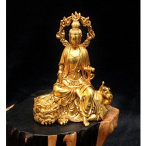 보현보살 문수보살 나무아미타불 개업고사상 부처상 불상 불교용품 황동 Manjusri bodhisattva 및 Samantab, 01 Manjusri