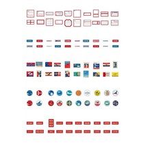 항공 비행기 편지 일러스트 빈티지 다꾸 라벨 레트로 데코 스티커 다이어리 꾸미기, 05 : 엔트랜스
